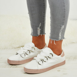 Brittany White with Rose Gold Trainers