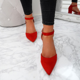 Xina Red Pointed Pumps