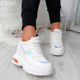 Bive White Chunky Trainers