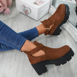Nutte Camel Chunky Ankle Boots