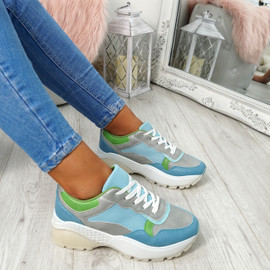 Fezy Blue Chunky Trainers