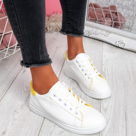 Miry Yellow Lace Up Trainers