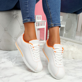 Nivy Orange Lace Up Trainers