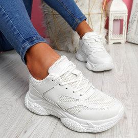 Malle White Sport Chunky Trainers
