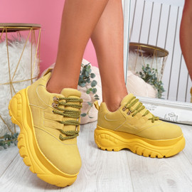 Ronne Yellow Flatform Boots