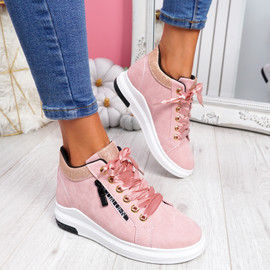 Kebbo Pink Glitter Sneakers
