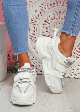 Piko White Chunky Sneakers