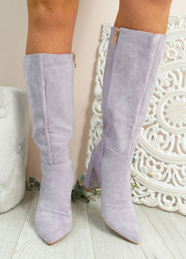 Sofia Purple High Heel Boots