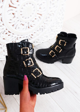 Esme Croco Ankle Boots