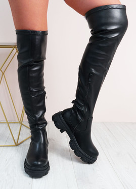 Kathryn Black Over The Knee Boots
