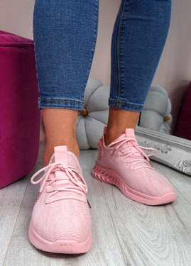 Loulou Pink Slip On Trainers