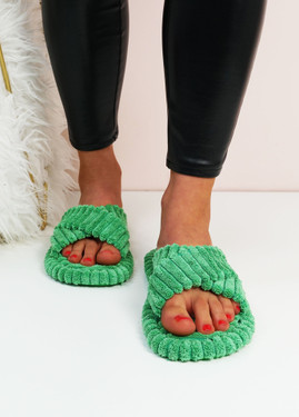 Loni Green Comfy Slippers