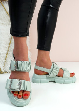 Karly Light Green Chunky Sandals