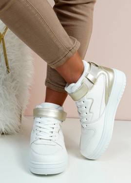 Keira Gold High Top Trainers