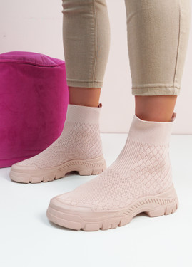 Irma Pink Sock Style Trainers