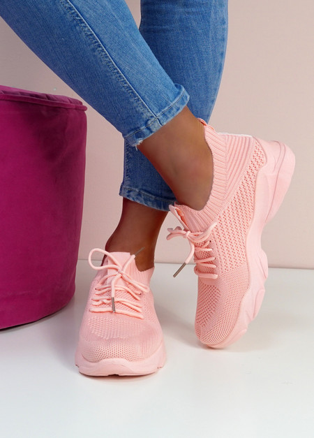 Firy Pink Knit Sport Trainers
