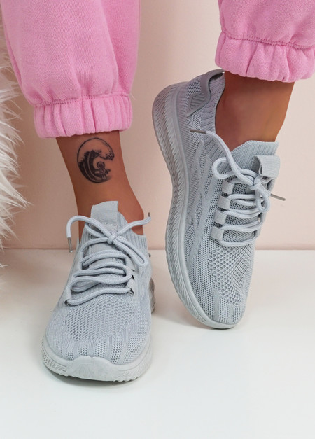 Tanna Grey Knit Sneakers