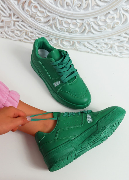 Wella Green Lace Up Trainers