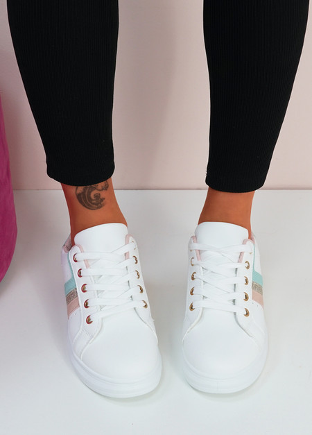 Mawy Green Lace Up Trainers