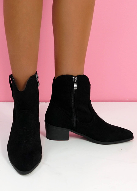 Eira Black Cowboy Boots