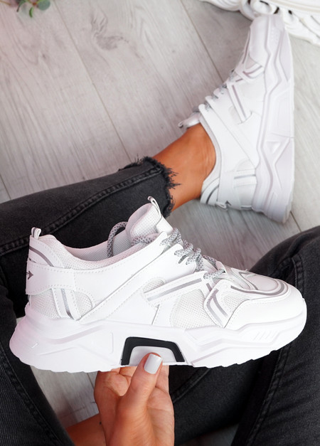Lota White Chunky Sneakers