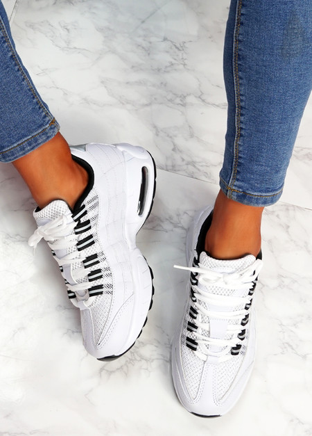 Ipy White Black Chunky Sport Trainers
