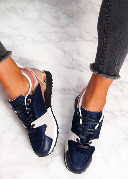 Onne Blue Lace Up Trainers