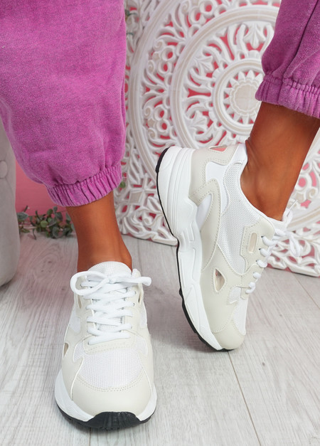 Yusa White Chunky Sneakers