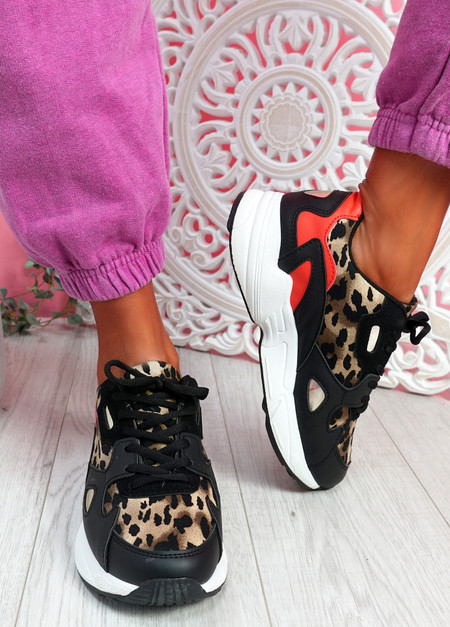 Yusa Leopard Chunky Sneakers