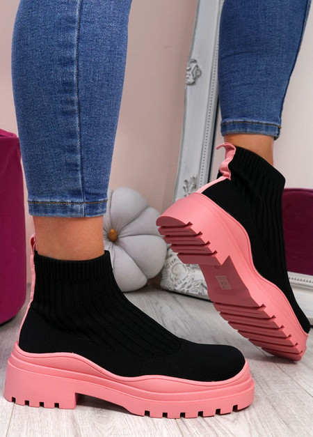 Florence Pink High Top Trainers