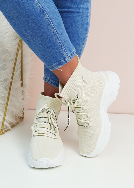 Gabrielle Apricot High Top Trainers