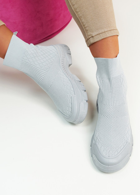 Irma Grey Sock Style Trainers