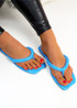Adalia Sapphire Thong Sandals Sliders