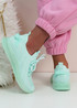 Tanna Aqua Blue Knit Sneakers