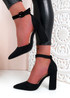 Kaira Black Block Heel Shoes
