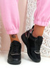 Vya Black Lace Up Trainers