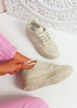 Wella Beige Lace Up Trainers