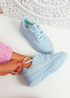 Wella Blue Lace Up Trainers