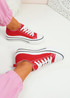 Mino Red Lace Up Trainers