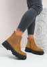 Ewy Camel Chelsea Zip Ankle Boots