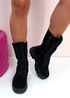Yno Black Ankle High Boots