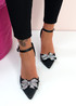 Welma Black Studded High Stiletto Heels
