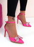 Welma Fuchsia Studded High Stiletto Heels