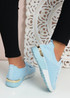 Anne Blue Knit Sneakers