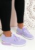 Anne Purple Knit Sneakers