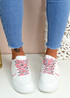 Zimo Pink Floral Lace Trainers