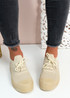 Foby Beige Knit Trainers