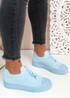 Foby Blue Knit Trainers