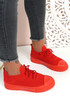 Foby Red Knit Trainers