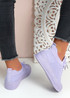 Foby Purple Knit Trainers